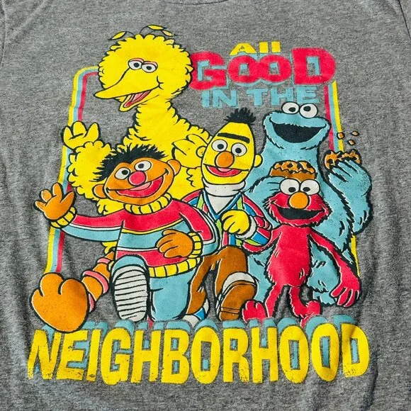 (2) Sesame Street Men's Graphic T-Shirts - Size Medium Crew Neck - Picture 10 of 15